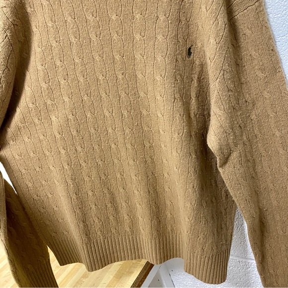 Polo Ralph Lauren Lambswool Sweater Tan XL - Picture 4 of 9